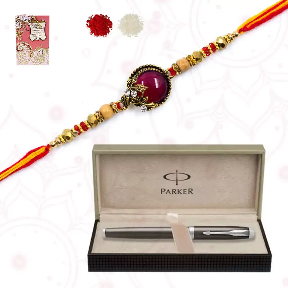 ONe Cross ball pen with 1 Fnacy Rakhi