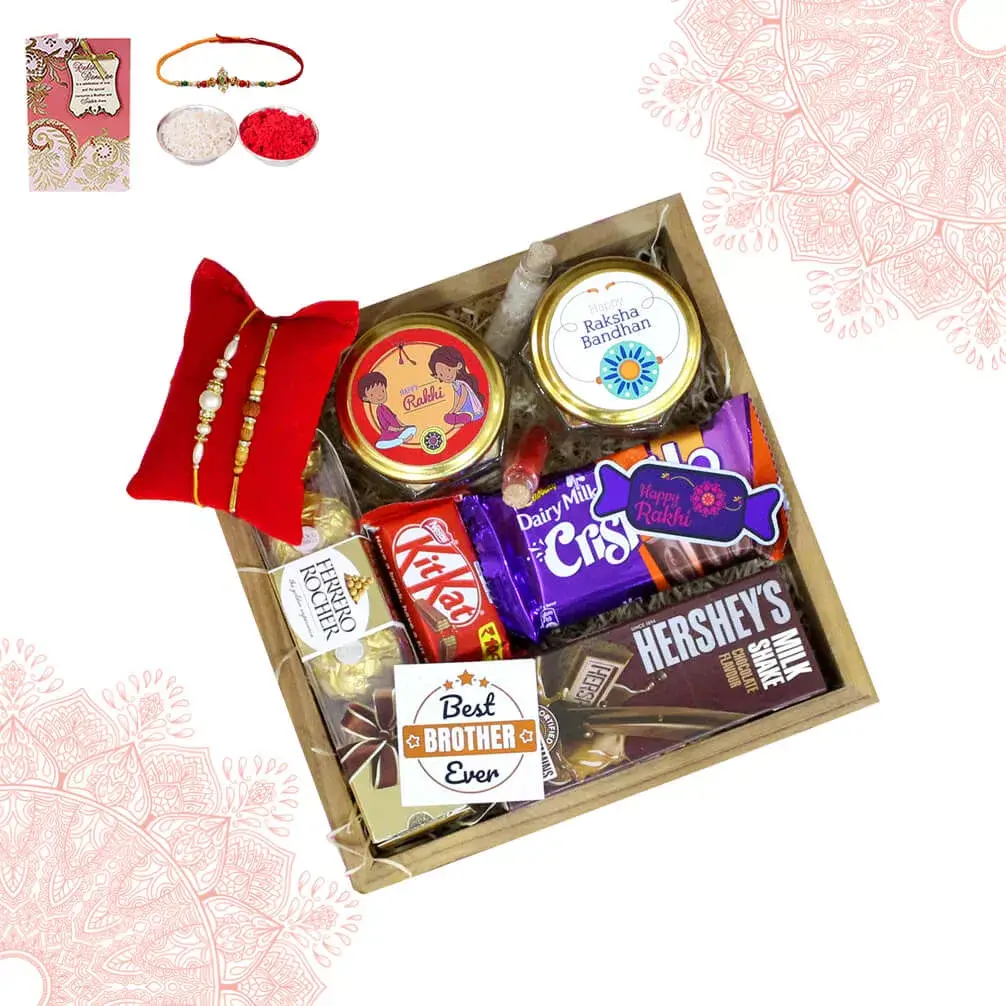 Beautiful Chocolates Basket For Rakhi